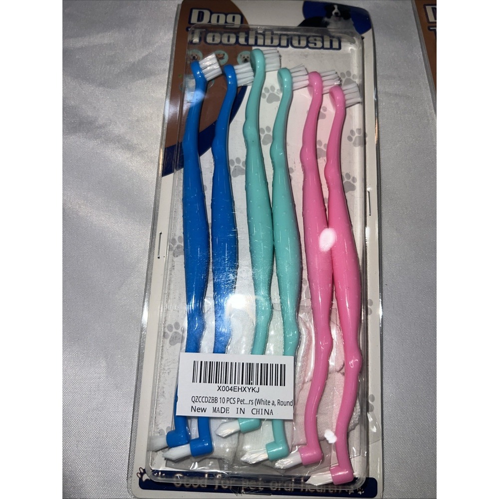 Dog Toothbrush Set of 6 Dual Headed Dental‎ Hygiene Brushes for Small to Large